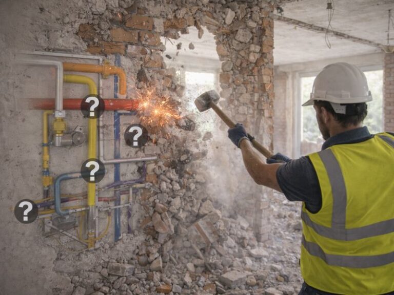 בדיקת תשתיות לפני עבודות הריסה