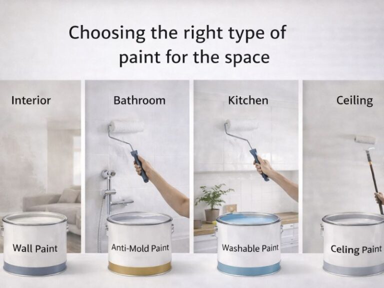 בחירת סוג הצבע לפי החלל