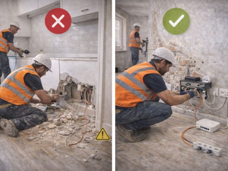 ביצוע תשתיות בשלב מאוחר מדי בשיפוץ