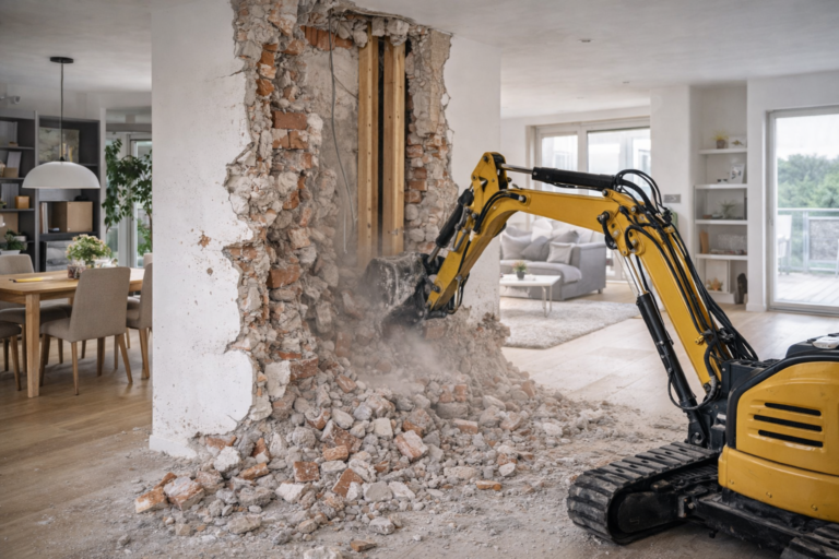 הריסת קיר מחיצה בשיפוץ