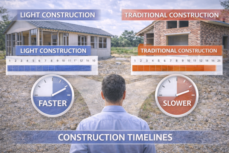 השוואת זמני בנייה שונה