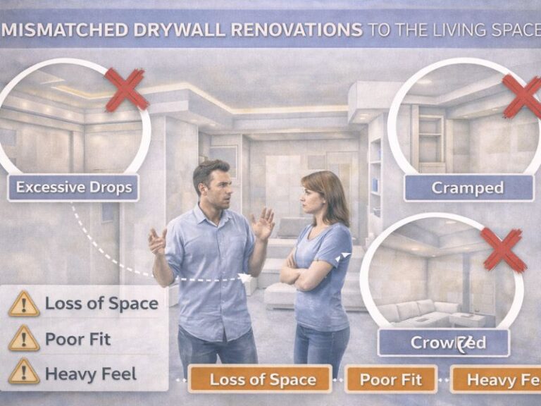 חוסר התאמה בין גבס לחלל עצמו