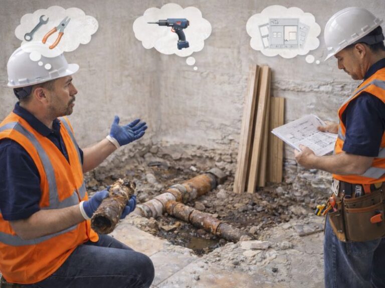 חוסר תיאום בין האינסטלטור לשאר בעלי המקצוע