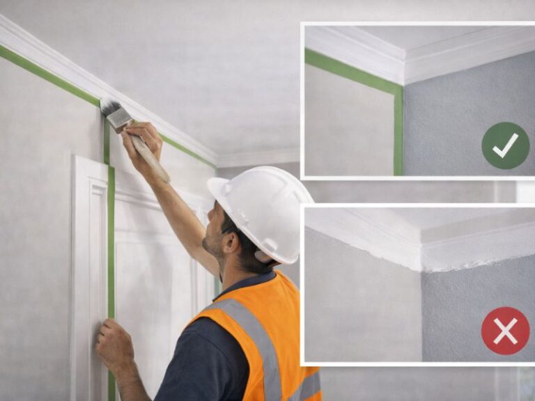 חיבורים וקצוות בעבודות צבע