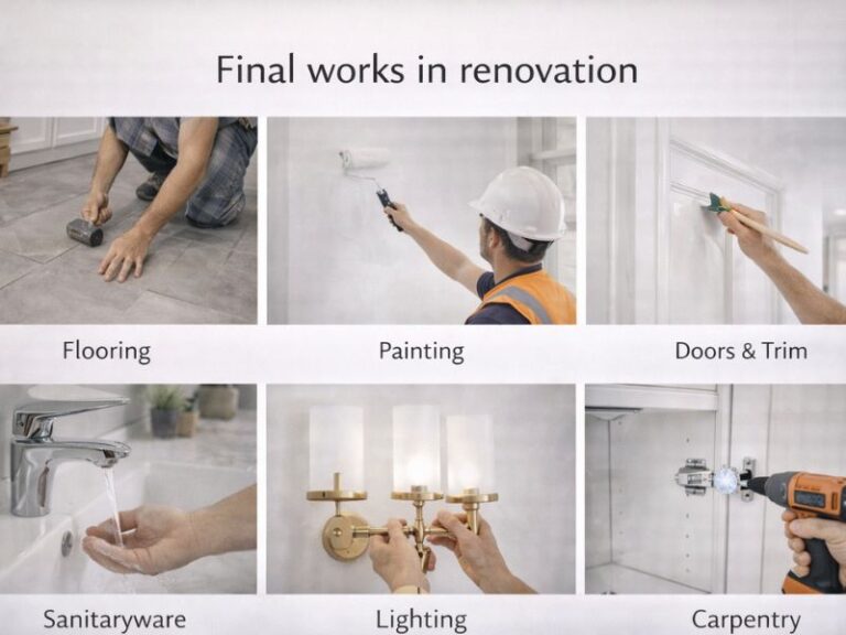 מה נכלל בעבודות גמר בשיפוץ