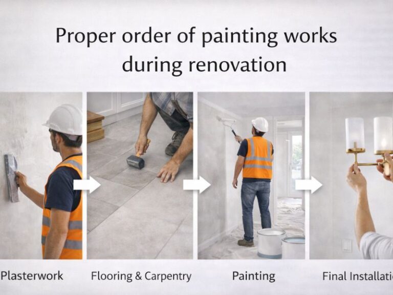 סדר נכון של עבודות צבע בשיפוץ