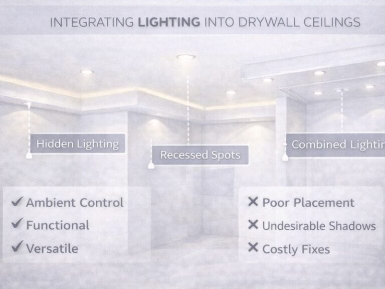 שילוב תאורה בתוך תקרת גבס