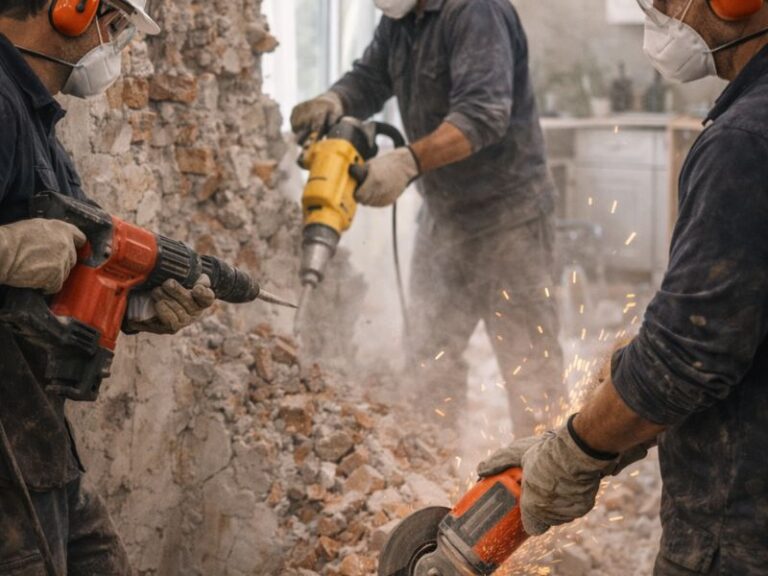 שימוש בציוד מתאים בעבודות הריסה