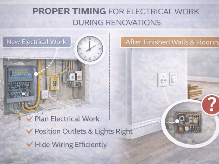 תזמון נכון של עבודות חשמל בשיפוץ