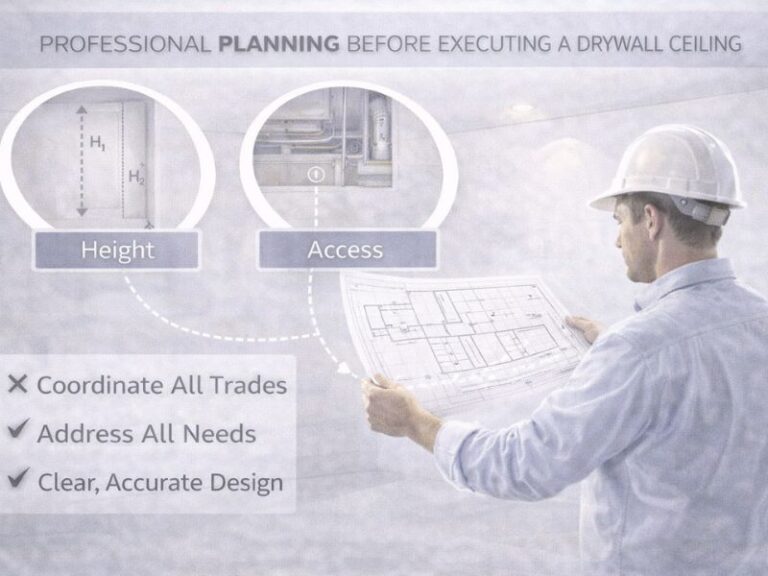 תכנון מקצועי לפני ביצוע תקרת גבס